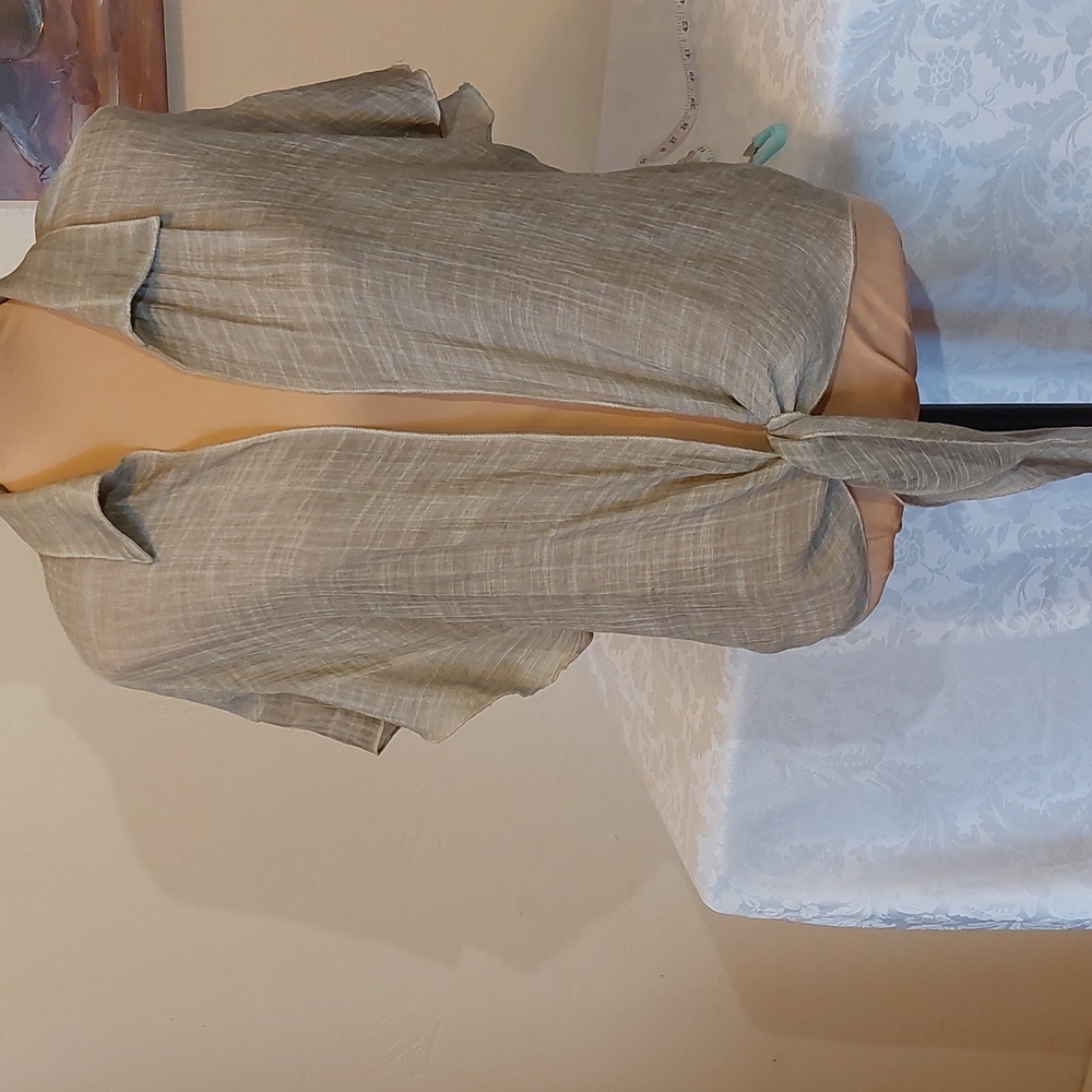 CLOTHESHEAD cover up front tye. Beige. Size M. Pre-owned gently used.